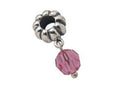 Zable Sterling Silver October Crystal Dangle Bead / Charm