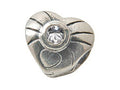 Zable Sterling Silver April Birth Month Heart Bead / Charm