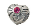 Zable Sterling Silver October Birth Month Heart Bead / Charm