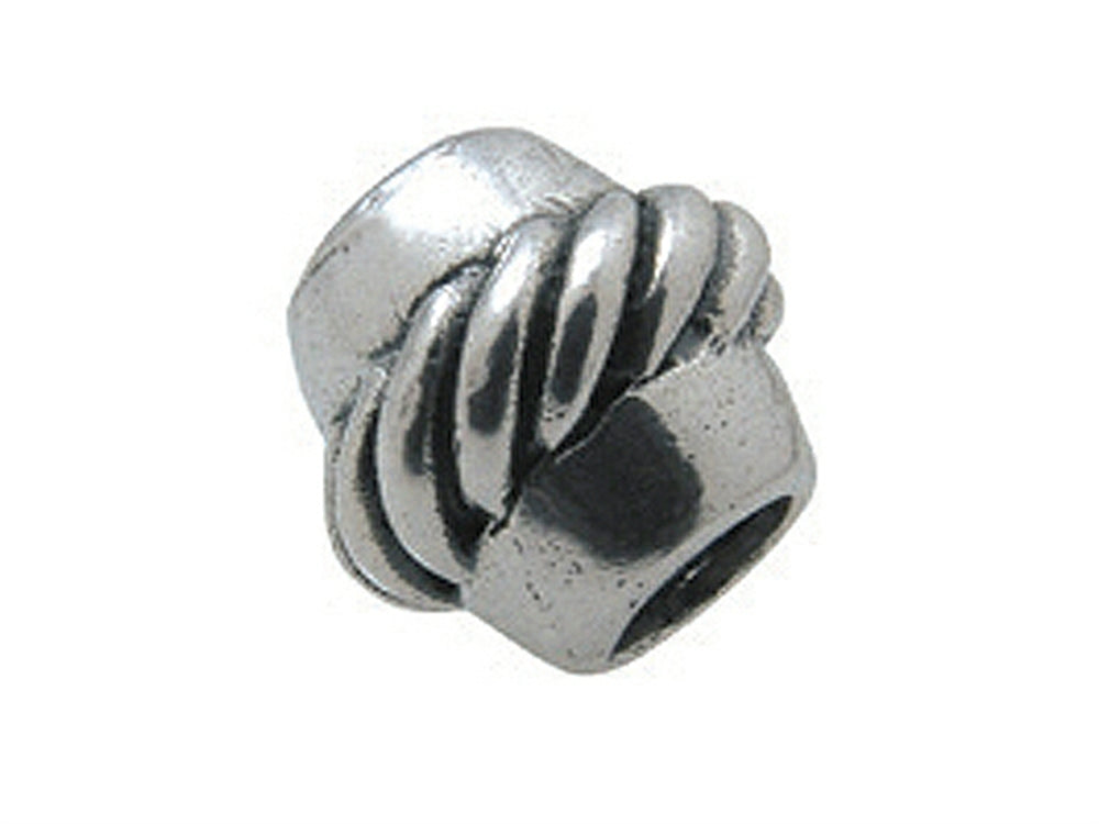 Zable Sterling Silver Spacer with Rope Around Bead / Charm