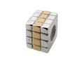 Zable Sterling Silver Gold Small Boxes Spacer Bead / Charm
