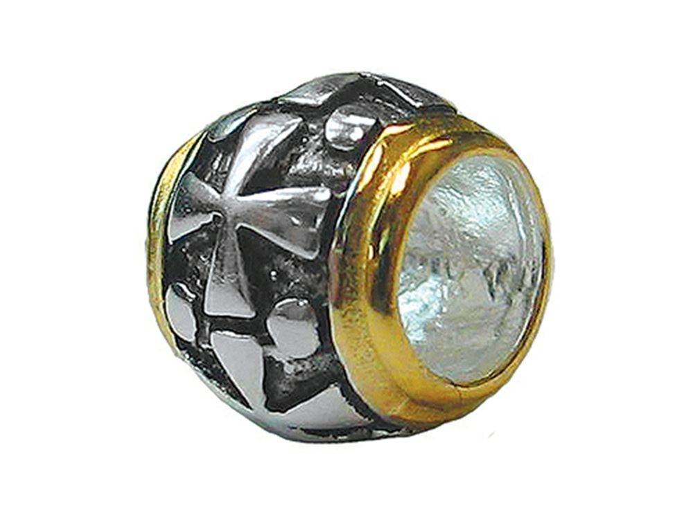 Zable Sterling Silver Cross Barrel Bead / Charm