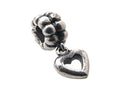 Zable Sterling Silver Dangle Heart Bead / Charm