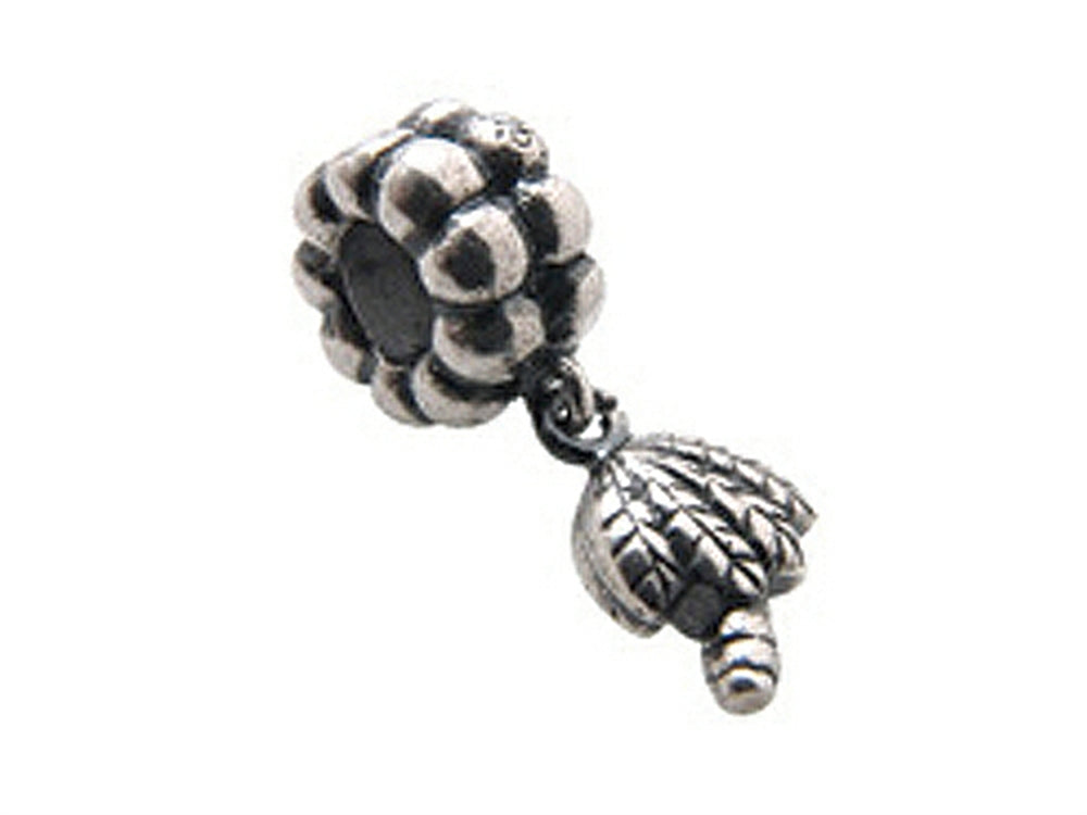 Zable Sterling Silver Dangle Palm Tree Bead / Charm