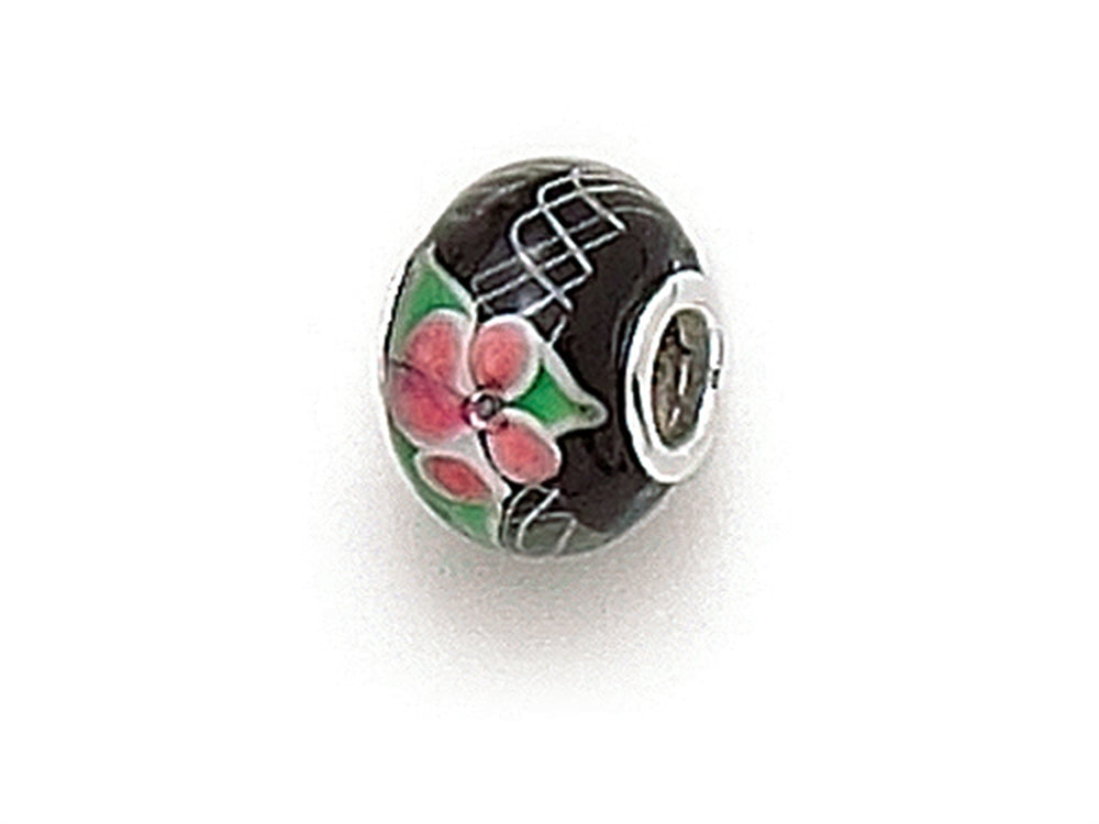 Zable™ Sterling Silver Tabor-Hydrangea Glass Murano Glass Bead / Charm