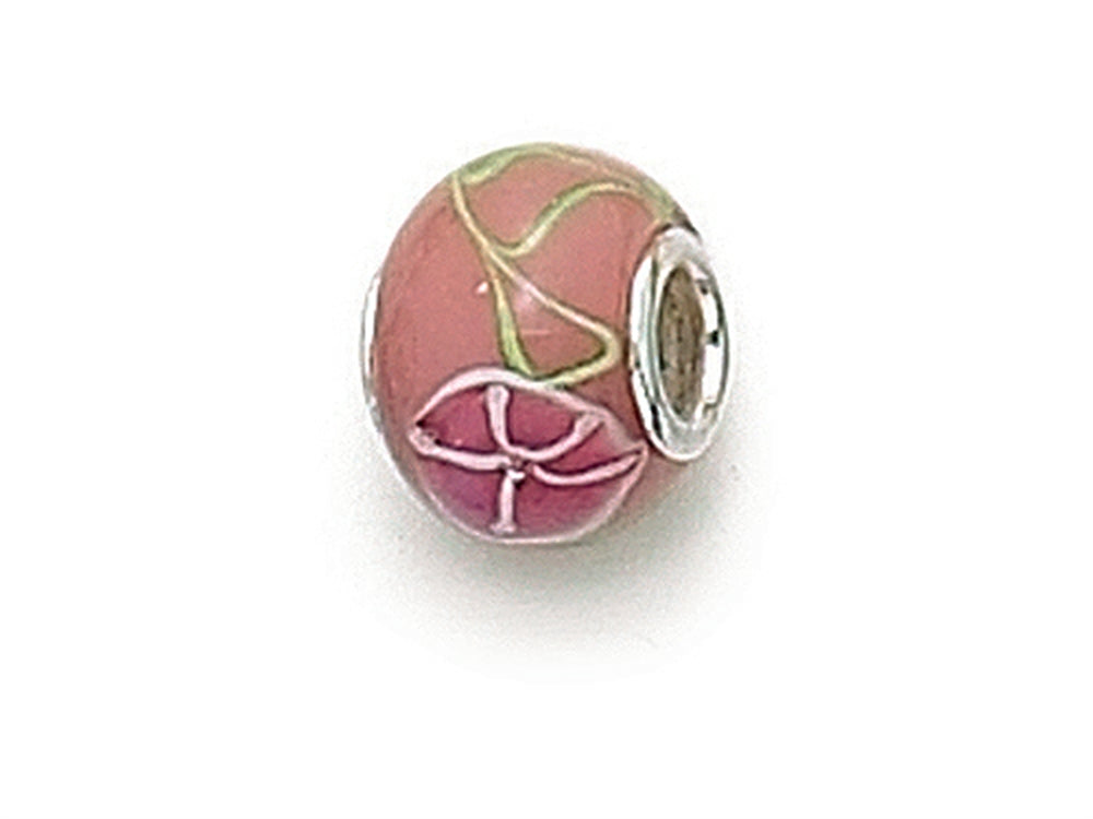 Zable™ Sterling Silver Orange Blossom Glass Murano Glass Bead / Charm