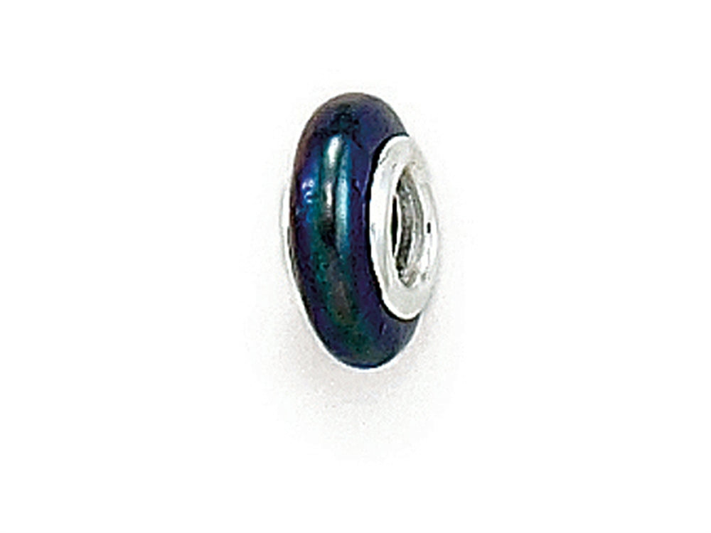 Zable Sterling Silver Freshwater Cultured Pearl - Black Bead / Charm