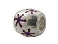 Zable Sterling Silver Purple Enamel Stars Bead / Charm