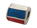 Zable Sterling Silver Russia Enamel Flag Bead / Charm