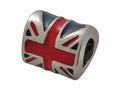 Zable Sterling Silver United Kingdom Enamel Flag Bead / Charm