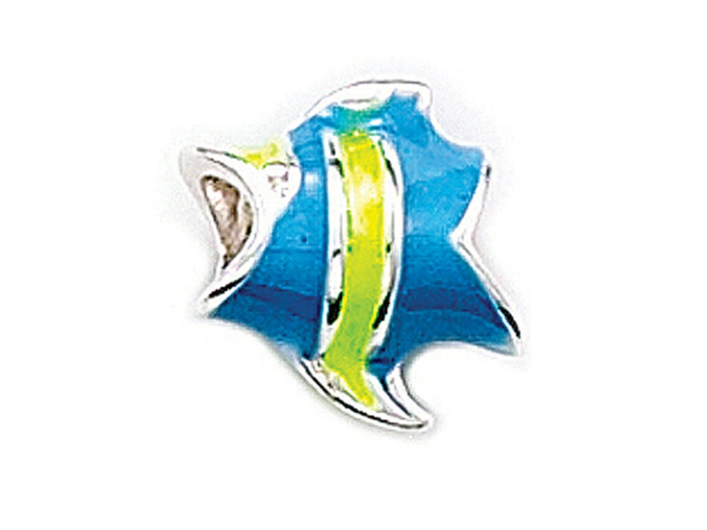 Zable™ Sterling Silver Tropical Fish, Enameled Bead / Charm