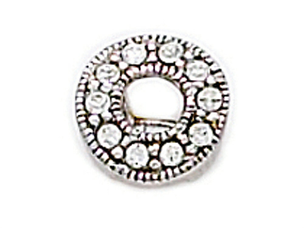 Zable Sterling Silver C.Z. Circle Bead / Charm