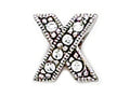 Zable Sterling Silver C.Z. X Bead / Charm
