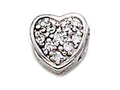 Zable Sterling Silver C.Z. Heart Bead / Charm