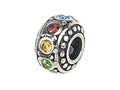 Zable Sterling Silver Multicolor Crystals Bead / Charm