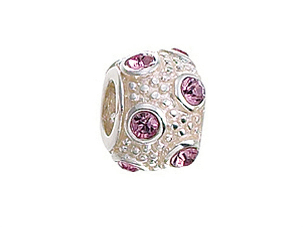 Zable Sterling Silver June Crystal Ball Non-oxidized Bead / Charm