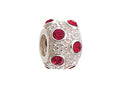 Zable Sterling Silver July Crystal Ball Non-oxidized Bead / Charm