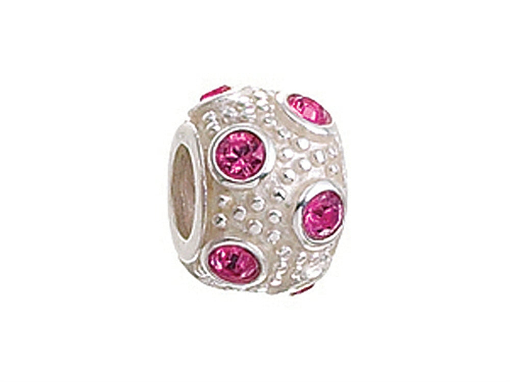 Zable Sterling Silver October Crystal Ball Non-oxidized Bead / Charm