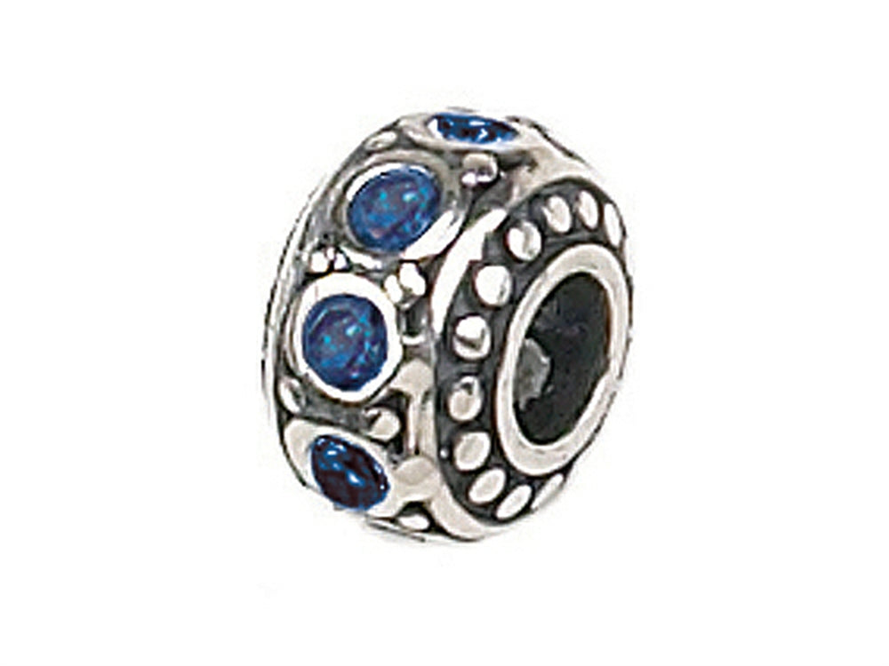 Zable Sterling Silver Crystal Birth Month September Bead / Charm