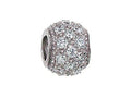 Zable Sterling Silver Pave CZ Spacer Bead / Charm