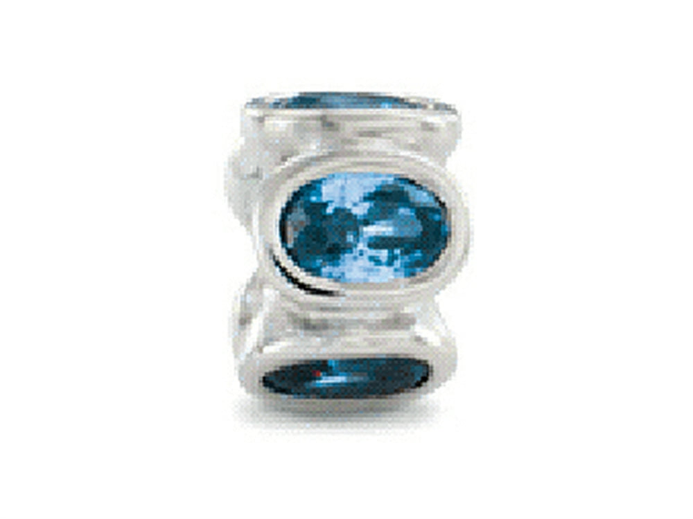 Zable Sterling Silver Bezel Set Ovals December Bead / Charm