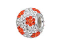 Zable Sterling Silver Orange Flower Bead / Charm