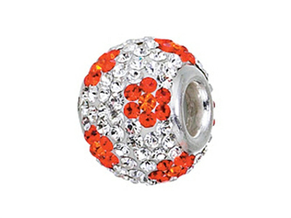 Zable Sterling Silver Orange Flower Bead / Charm