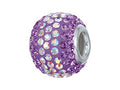 Zable Sterling Silver 2-tone Purple Bead / Charm