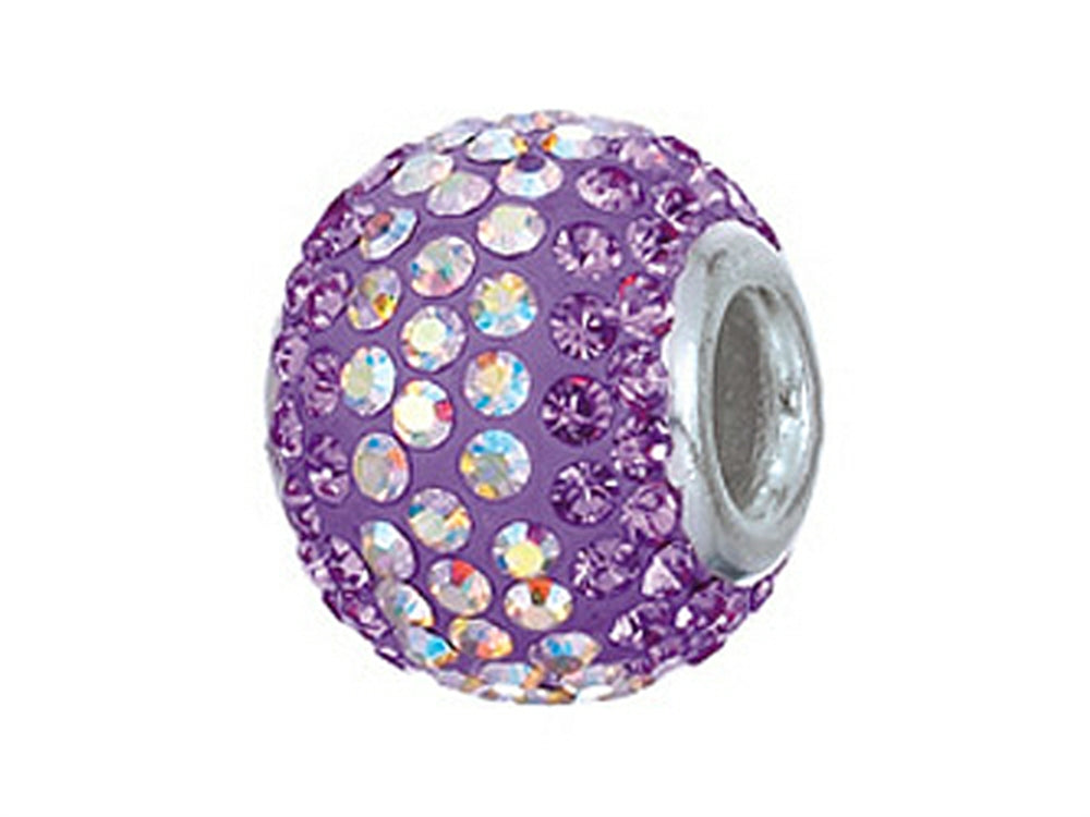 Zable Sterling Silver 2-tone Purple Bead / Charm