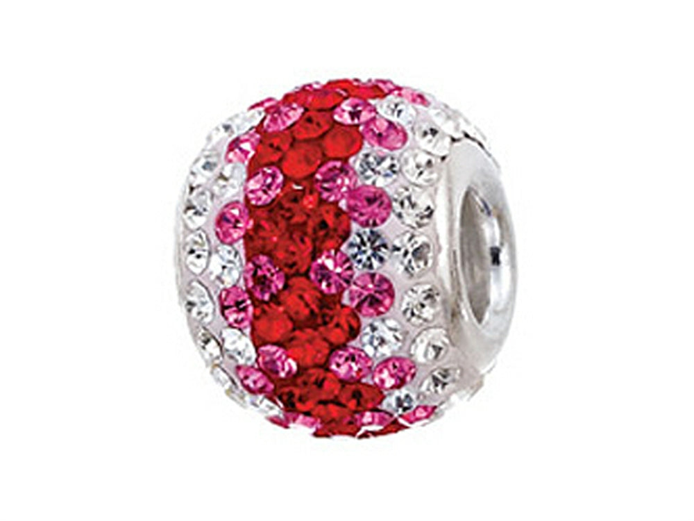 Zable Sterling Silver Red Wave Bead / Charm