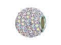 Zable Sterling Silver Pave Crystal Ball Bead / Charm