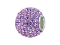 Zable Sterling Silver Violet Crystals Bead / Charm