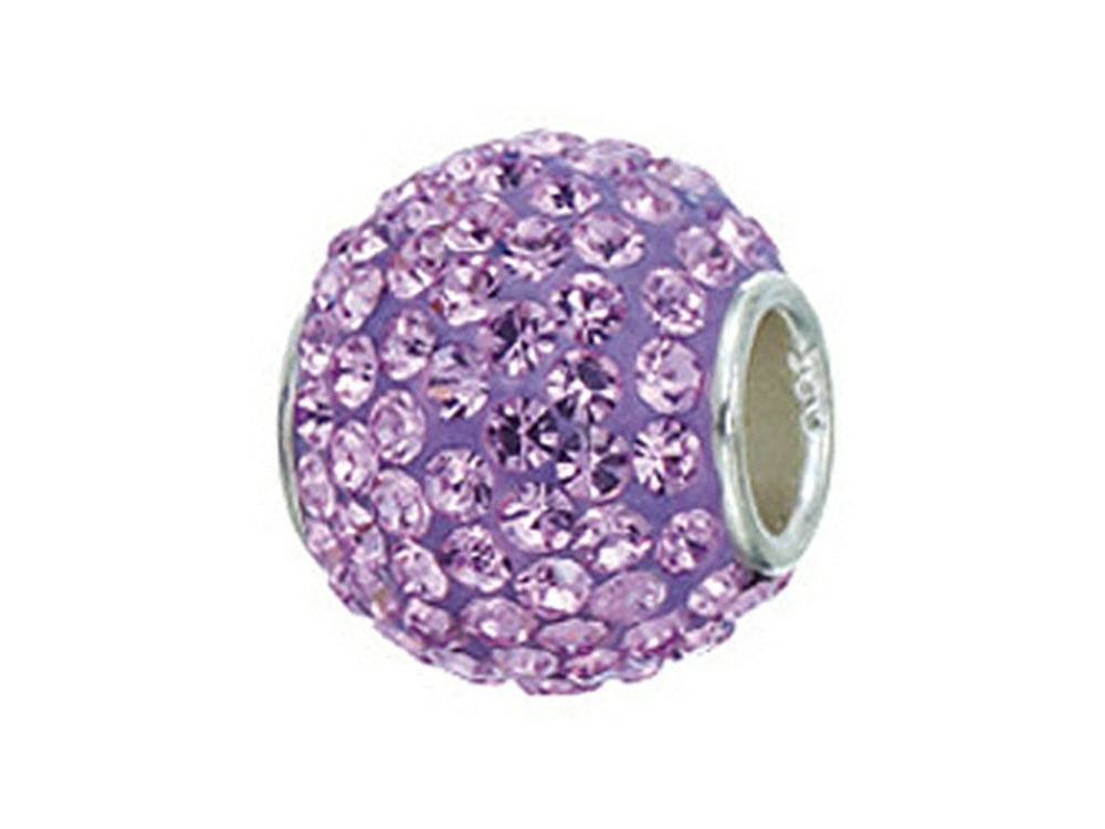 Zable Sterling Silver Violet Crystals Bead / Charm
