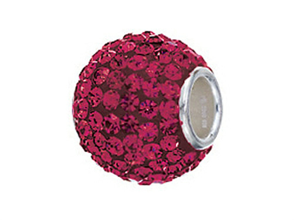Zable Sterling Silver Pave Crystal Birth Month - January Bead / Charm