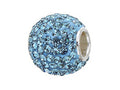 Zable Sterling Silver Pave Crystal Birth Month - December Bead / Charm