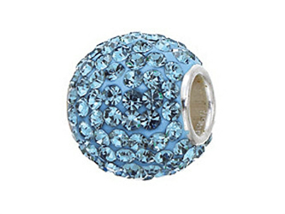 Zable Sterling Silver Pave Crystal Birth Month - December Bead / Charm
