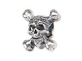 Zable Sterling Silver Skull and Crossbones Bead / Charm