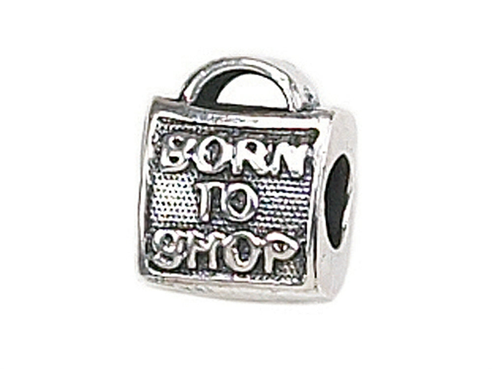 Zable Sterling Silver Born To Shop Bead / Charm