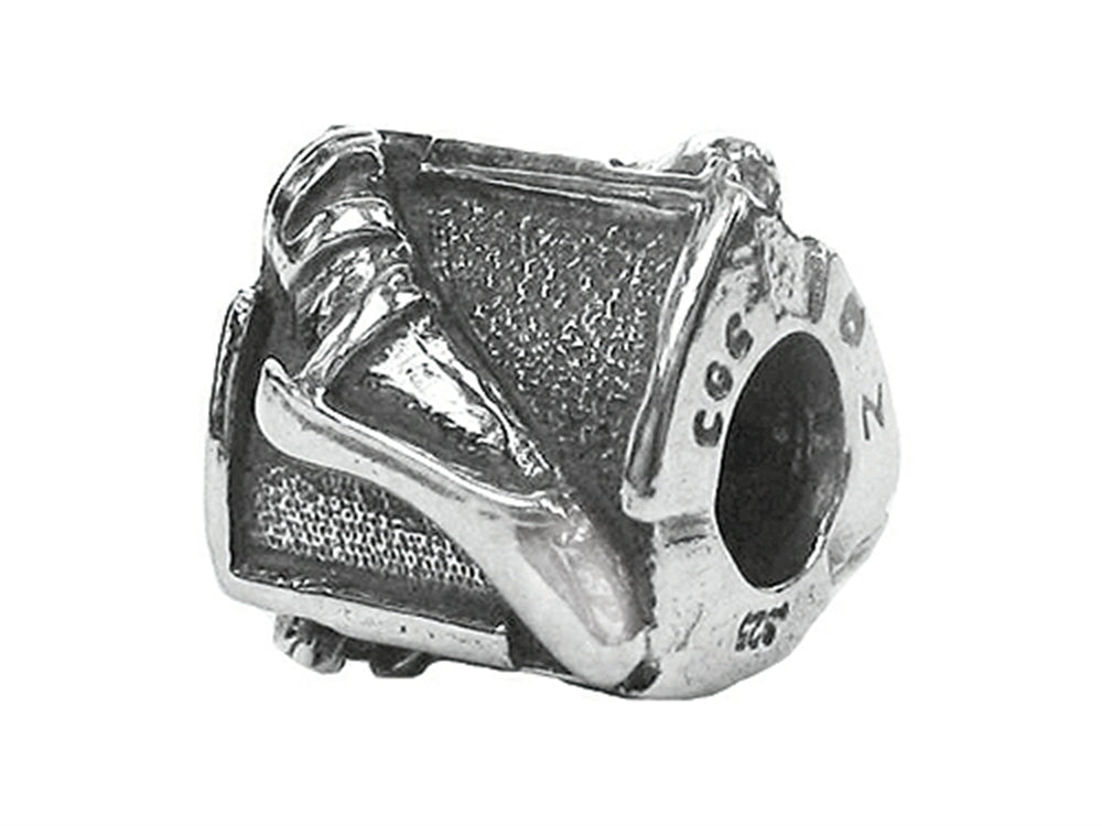 Zable Sterling Silver Ballet Slipper Bead / Charm