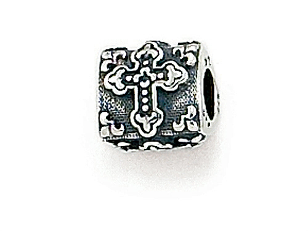 Zable Sterling Silver Triangular Cross Bead / Charm