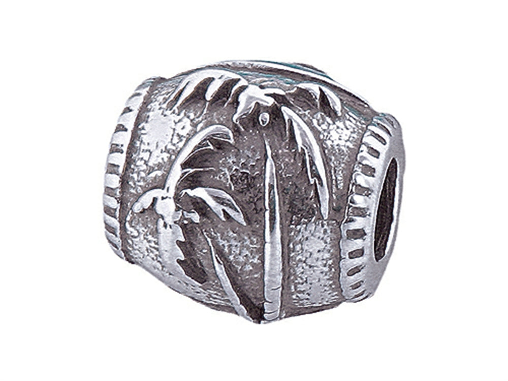 Zable Sterling Silver Palm Tree Compatible Bead / Charm