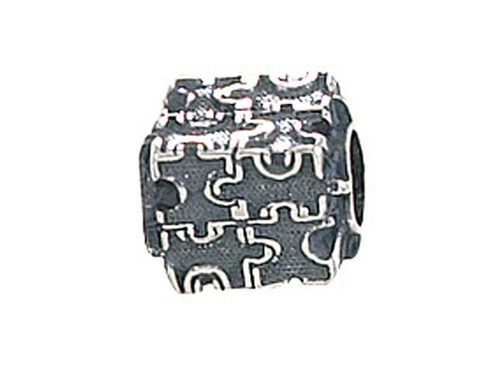Zable Sterling Silver Autism Puzzle Bead / Charm