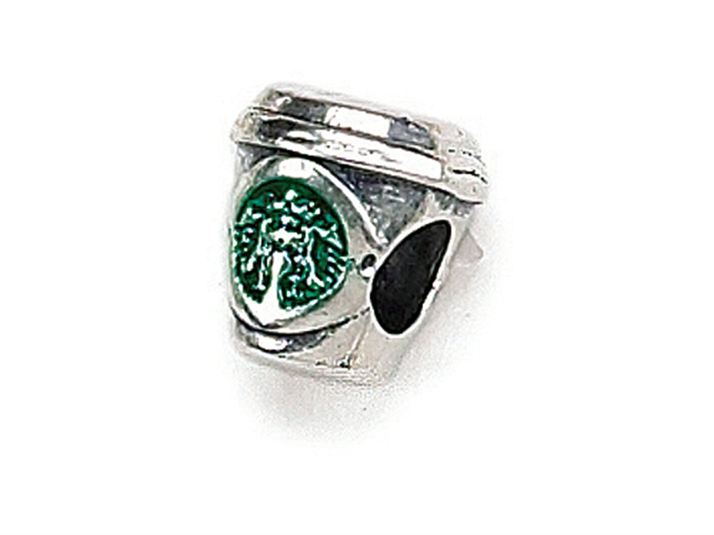 Zable Sterling Silver Popular Coffee Cup Compatible Bead / Charm