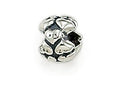 Zable Sterling Silver Heart Nugget Spacer Bead / Charm