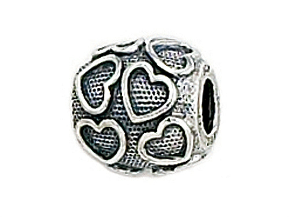 Zable Sterling Silver Floating Hearts Bead / Charm