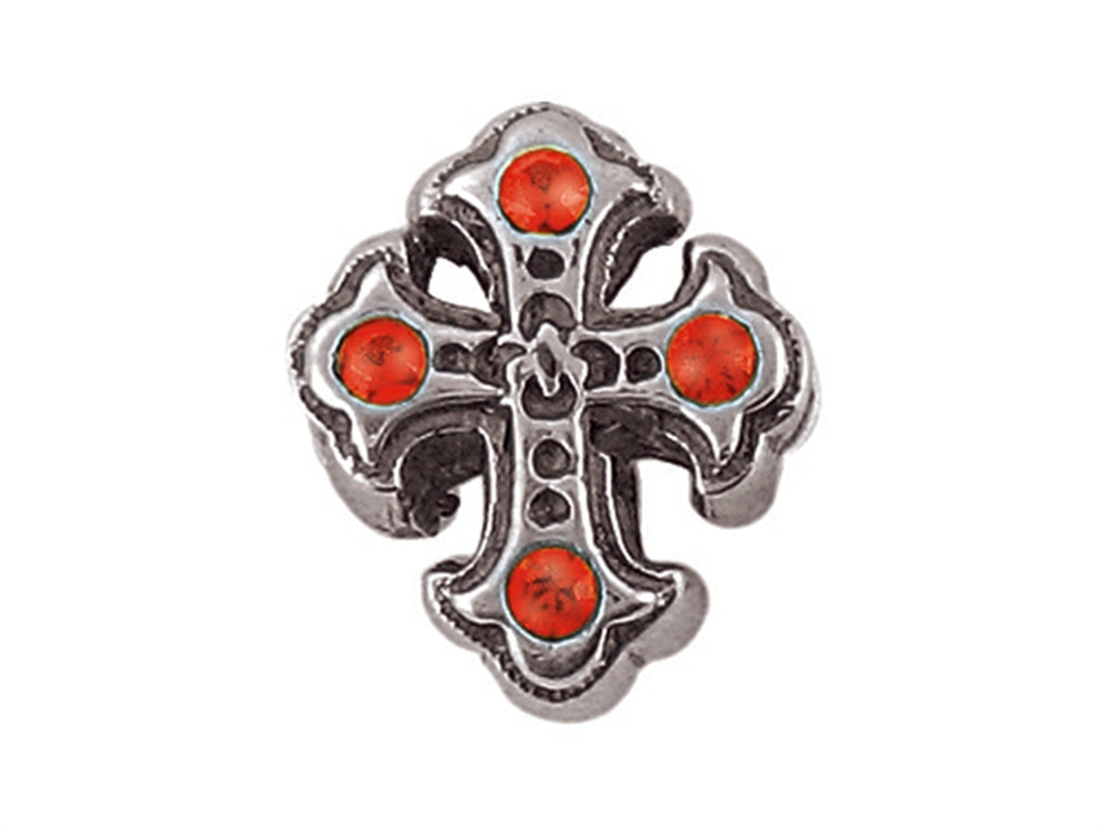 Zable Sterling Silver Cross with Crystals Compatible Bead / Charm