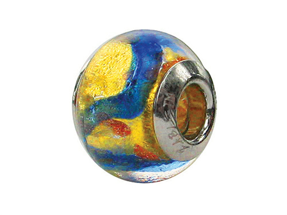 Zable Sterling Silver Murano Glass-Blue Bead / Charm