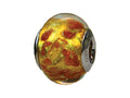 Zable Sterling Silver Murano-Gold Copper Glitter Murano Glass Bead / Charm