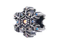 Zable Sterling Silver Snowflake With Crystals Bead / Charm