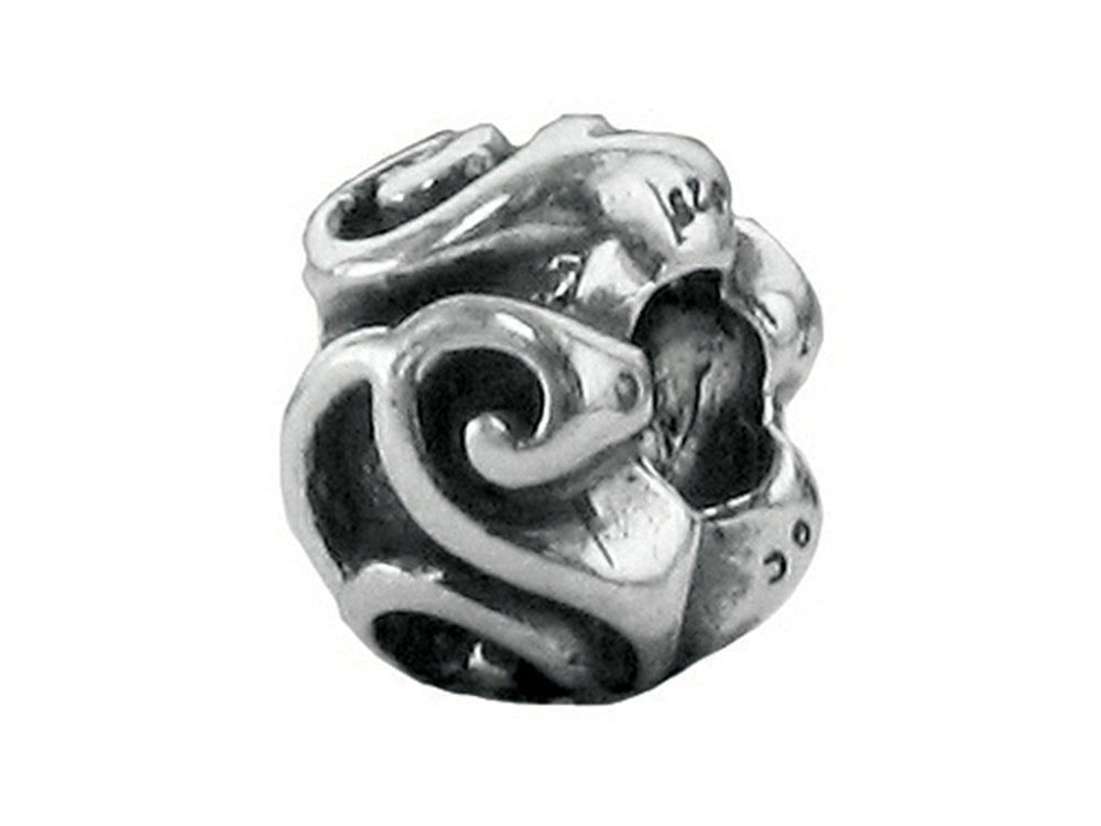 Zable Sterling Silver Scroll Spacer Bead / Charm